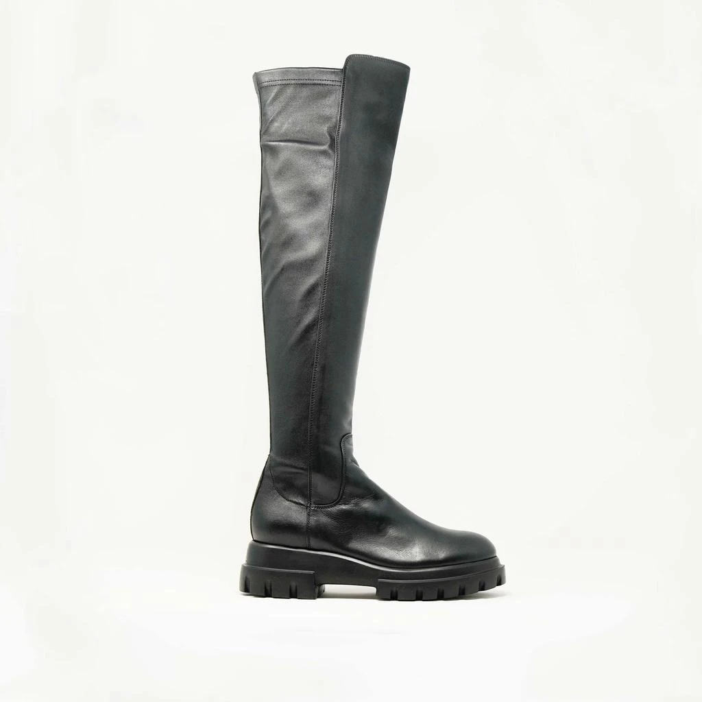 商品AGL|Elasticized black leather boot,价格¥4777,第1张图片