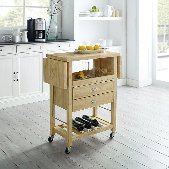 商品Sparrow & Wren|Bristol Double Drop Leaf Kitchen Cart,价格¥2277,第3张图片详细描述