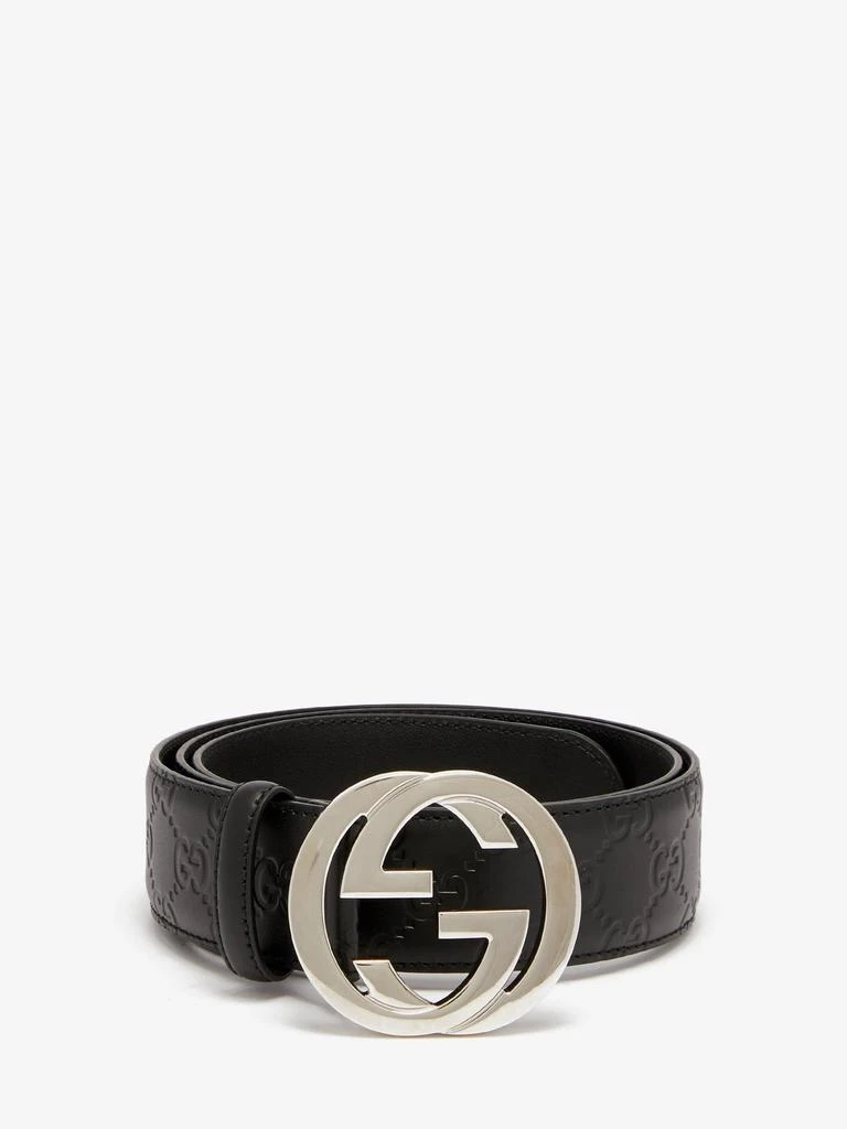 商品Gucci|Signature GG-logo leather belt,价格¥4617,第1张图片