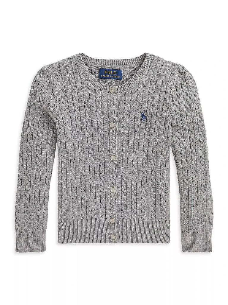 商品Ralph Lauren|Little Girl's &amp; Girl's Cable-Knit Cardigan,价格¥339,第1张图片