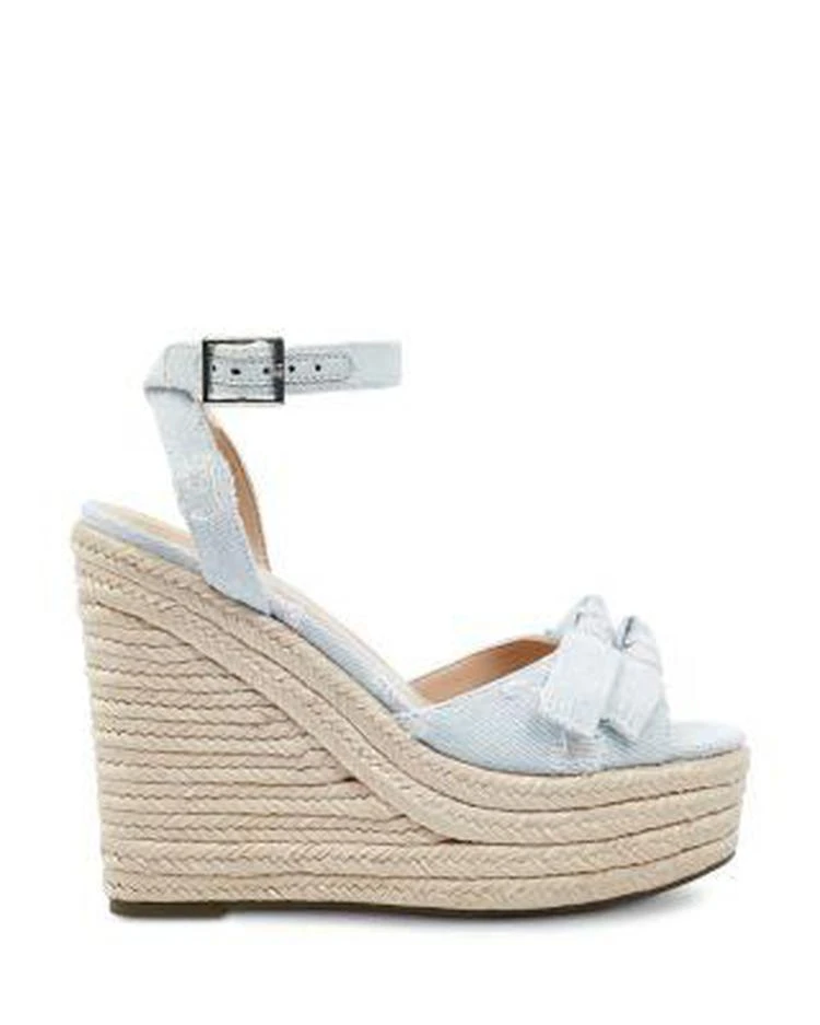 商品KENDALL & KYLIE|KENDALL and KYLIE Women's Gwenn2 Denim Espadrille Platform Wedge Sandals,价格¥276,第2张图片详细描述