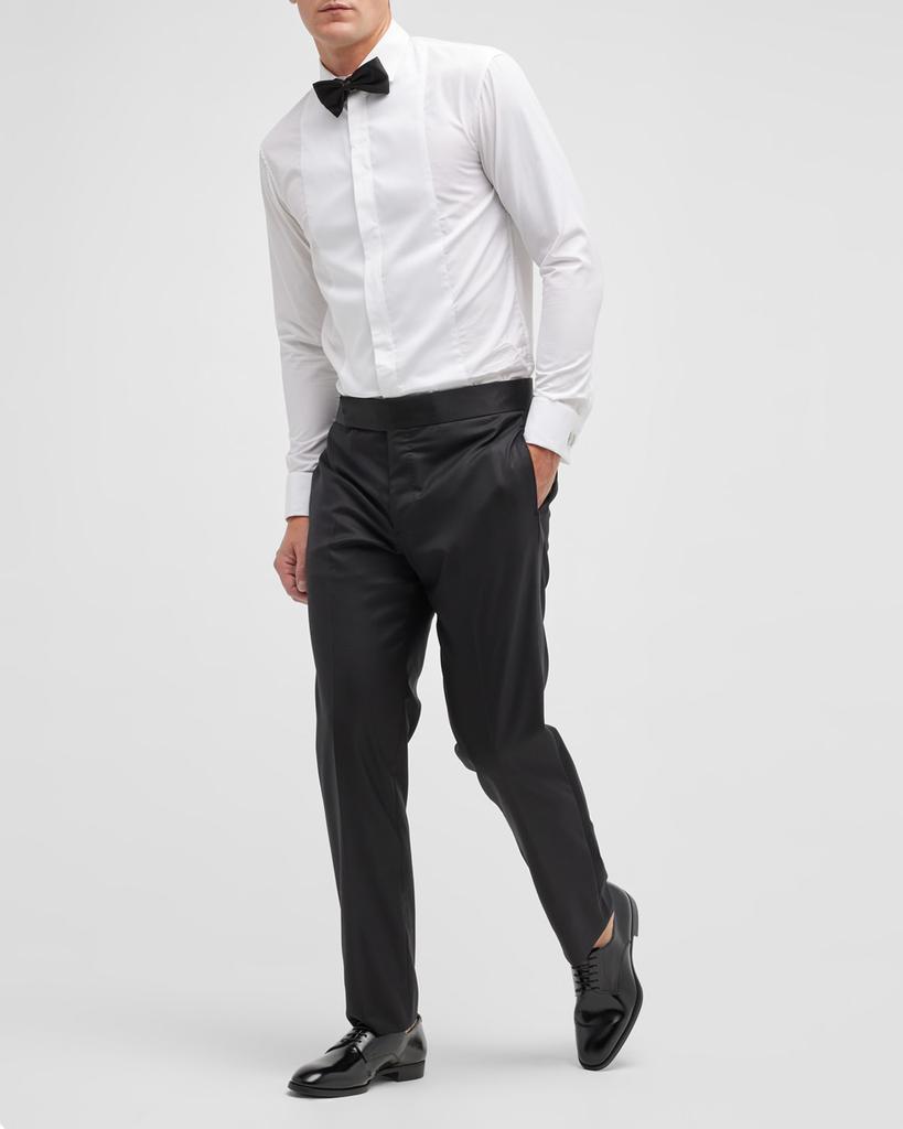 Men's Tonal Wool-Blend Tuxedo Pants商品第6张图片规格展示