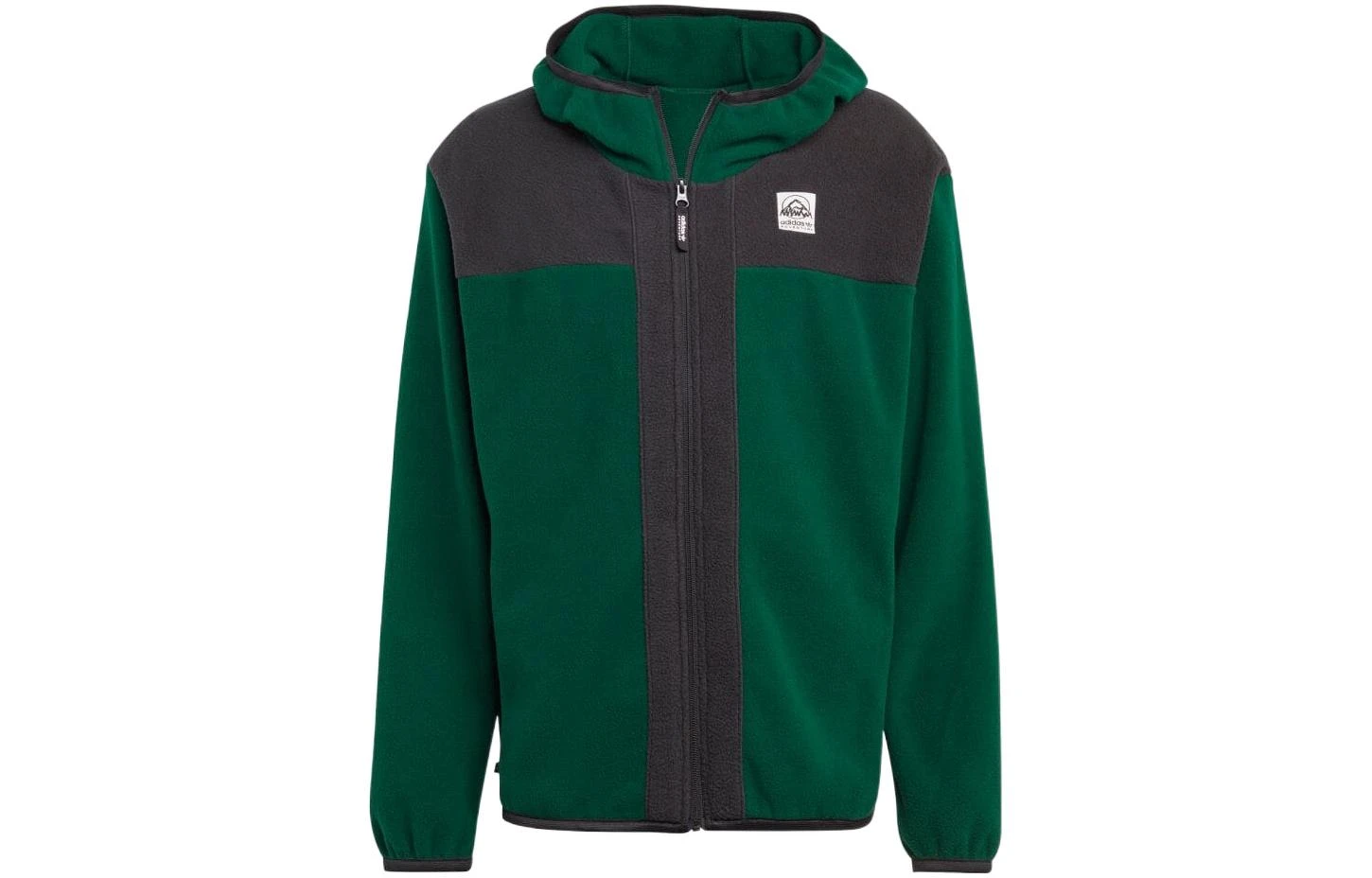商品[国内直发] Adidas|adidas 拼色Logo贴标全拉链羊毛夹克外套 男款 绿色,价格¥341,第1张图片