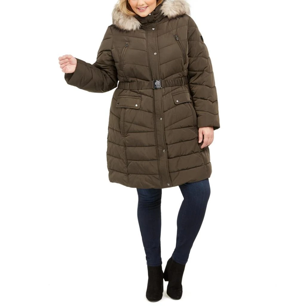 商品Vince Camuto|Vince Camuto Womens Plus Warm Midi Puffer Jacket,价格¥334,第1张图片