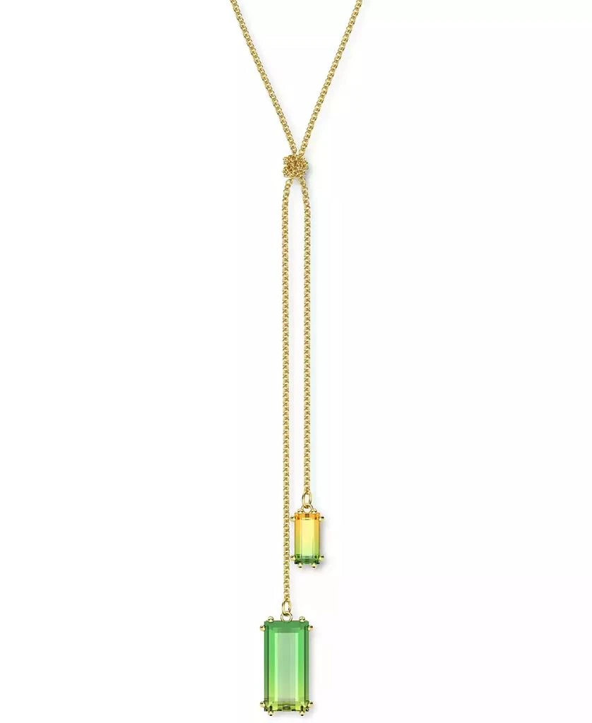 商品Swarovski|Gold-Tone Double Crystal 19-3/4" Knotted Lariat Necklace,价格¥1670,第1张图片