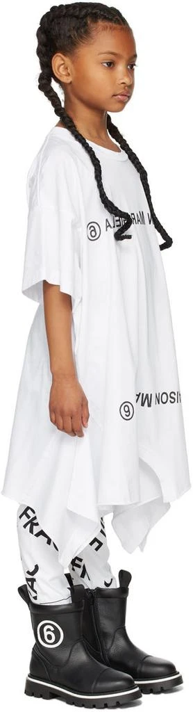 商品MAISON MARGIELA|Kids White Mirrored T-Shirt Dress,价格¥469,第3张图片详细描述