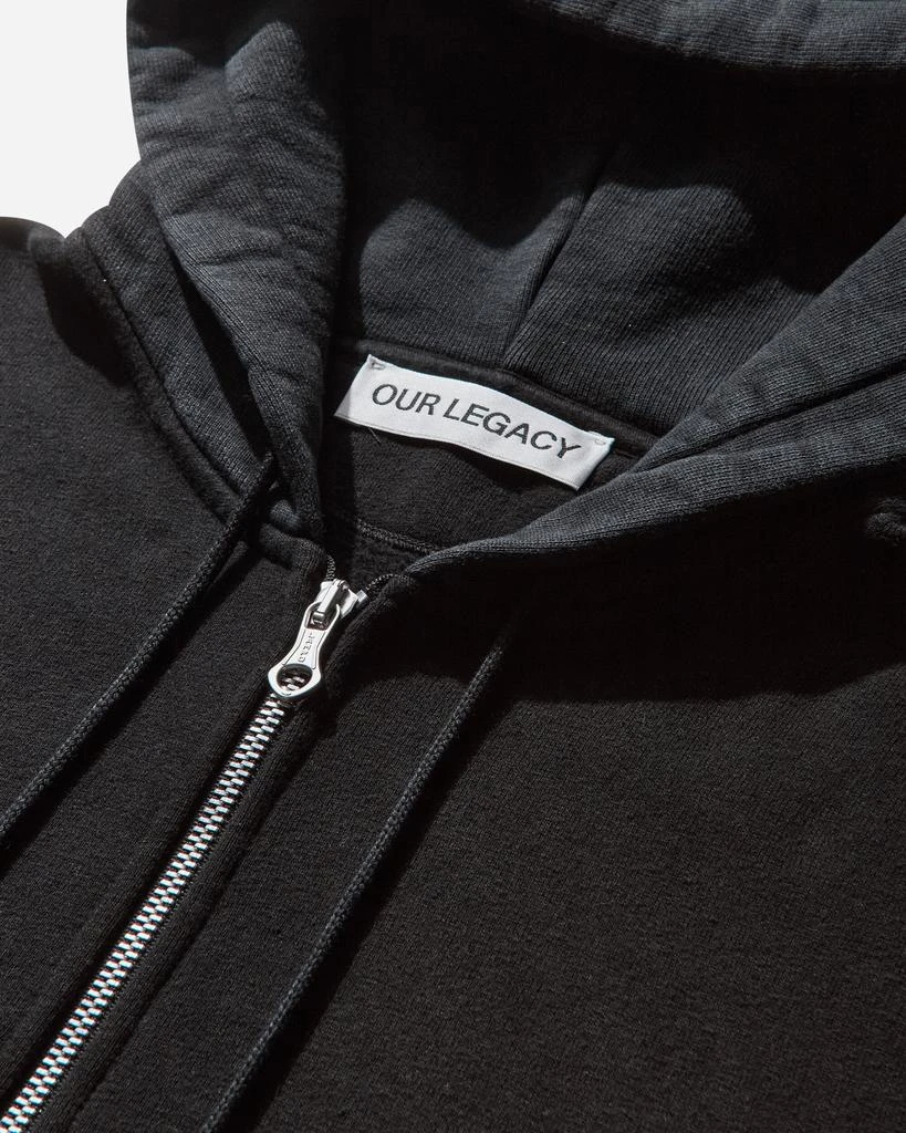 商品Our Legacy|Women's Mischief Zip Hoodie Pigment Black,价格¥3154,第3张图片详细描述