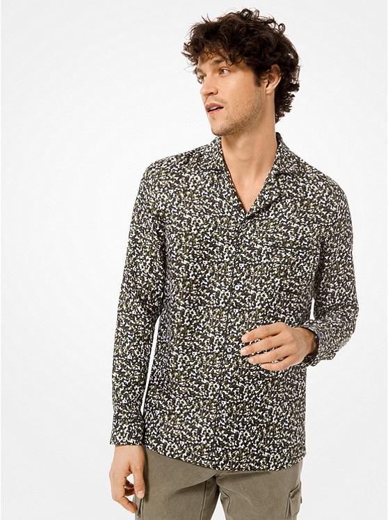 商品Michael Kors|Camouflage Silk Pajama Shirt,价格¥1073,第1张图片