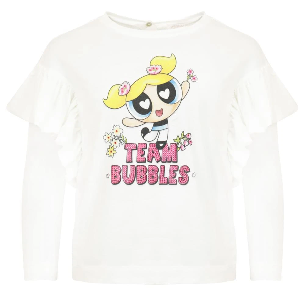 商品MONNALISA|Ivory Powerpuff Girls T Shirt,价格¥214,第1张图片