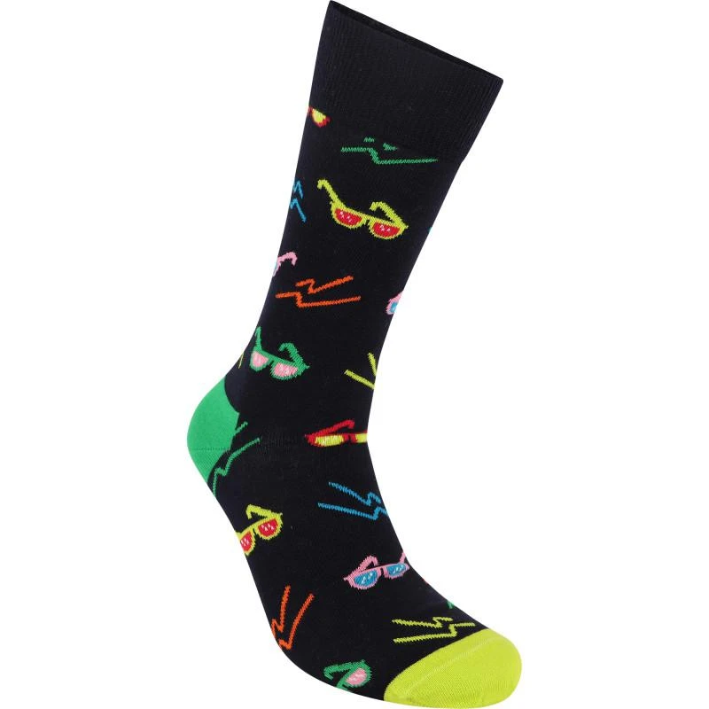 商品Happy Socks|Sunny days logo socks in black,价格¥91,第2张图片详细描述