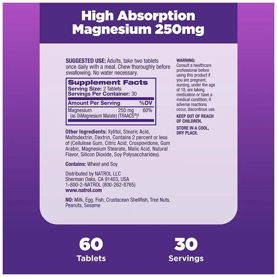 商品Natrol|High Absorption Magnesium Tablets Cranberry Apple,价格¥58,第5张图片详细描述