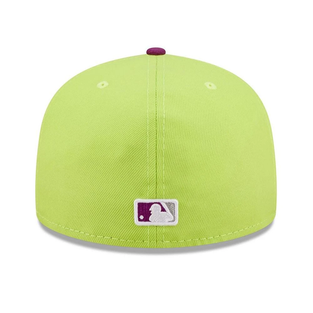商品New Era|Men's Green and Purple Chicago White Sox MLB x Big League Chew Swingin' Sour Apple Flavor Pack 59FIFTY Fitted Hat,价格¥274,第4张图片详细描述