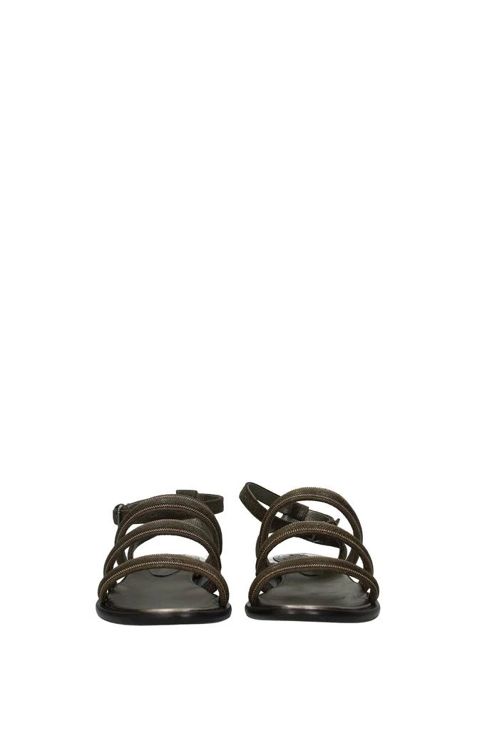 商品Brunello Cucinelli|Sandals Suede Green,价格¥3096,第3张图片详细描述