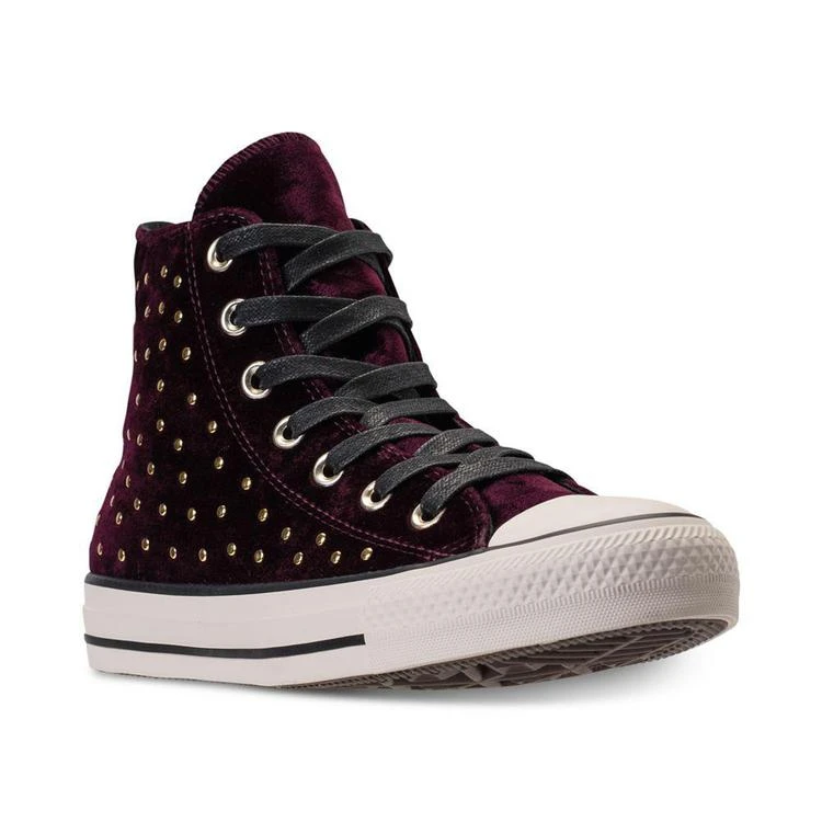 商品Converse|Women's Chuck Taylor Hi Velvet Stud Casual Sneakers from Finish Line,价格¥371,第1张图片