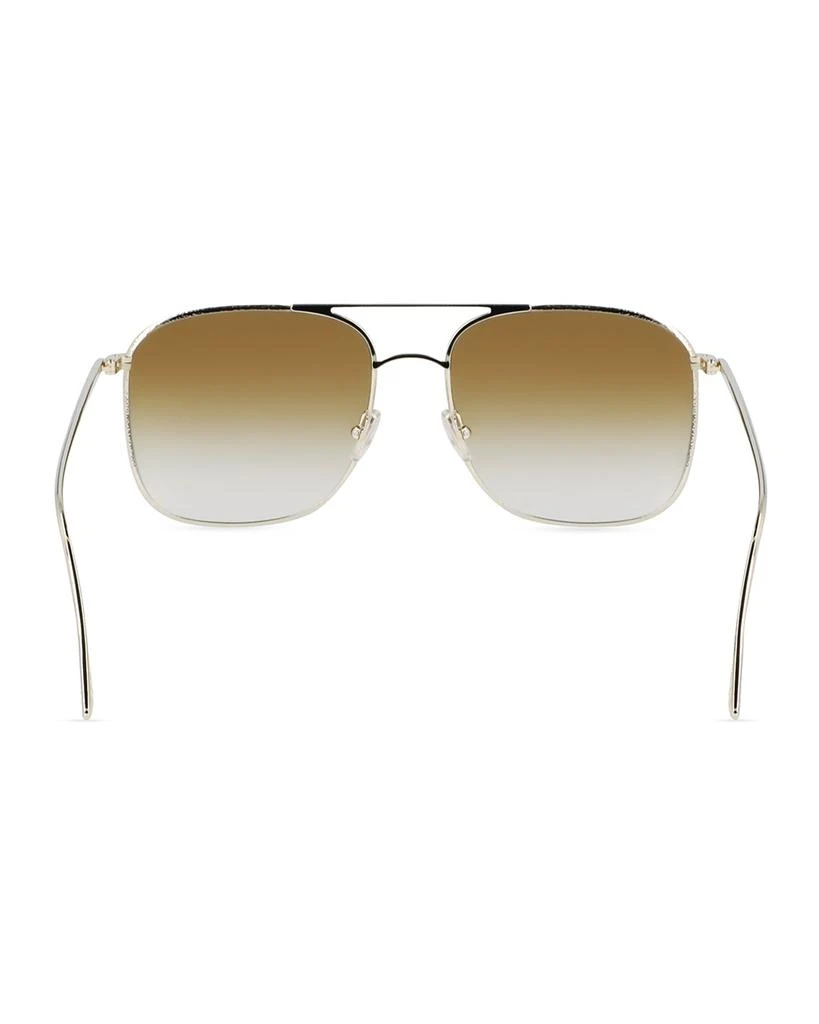 商品Victoria Beckham|Square Hammered Metal Navigator Sunglasses,价格¥3315,第5张图片详细描述