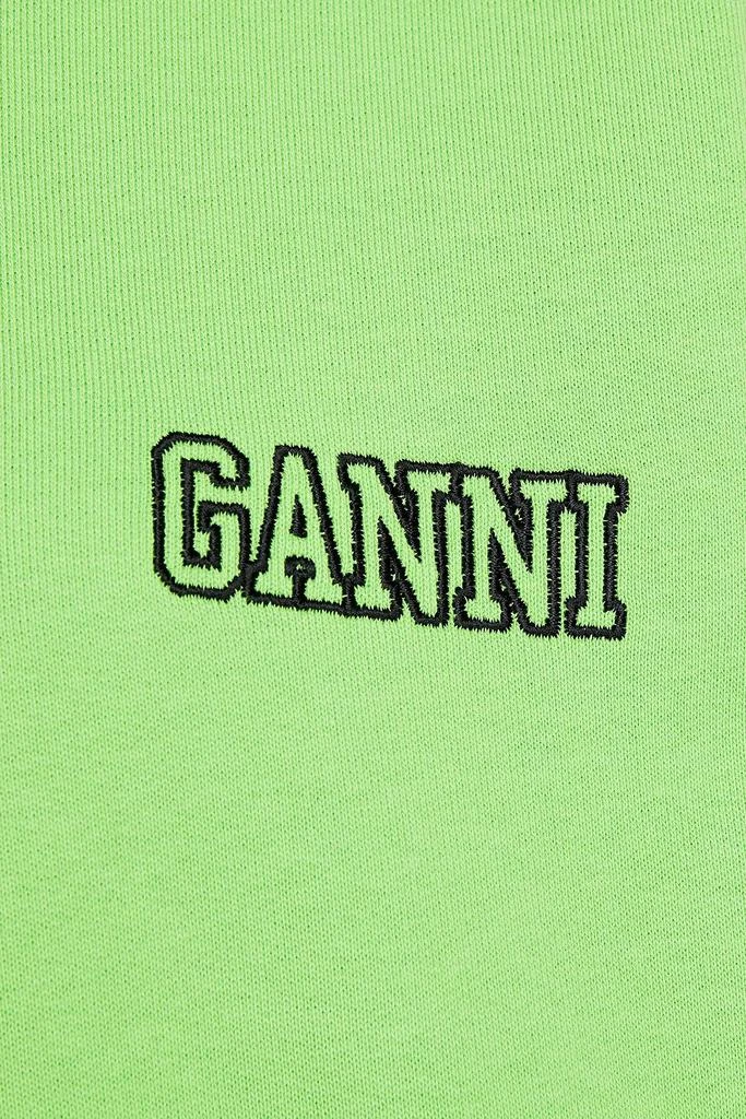 商品Ganni|Oversized embroidered organic cotton-blend fleece sweatshirt,价格¥349,第4张图片详细描述