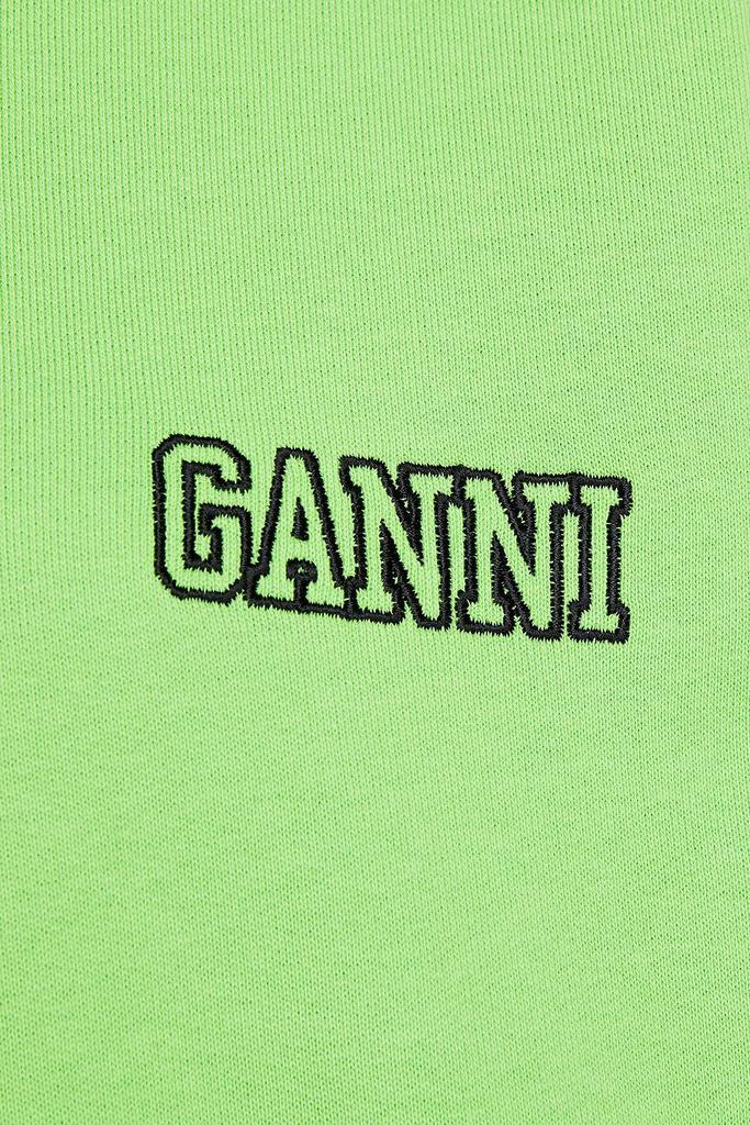 商品Ganni|Oversized embroidered organic cotton-blend fleece sweatshirt,价格¥608,第6张图片详细描述