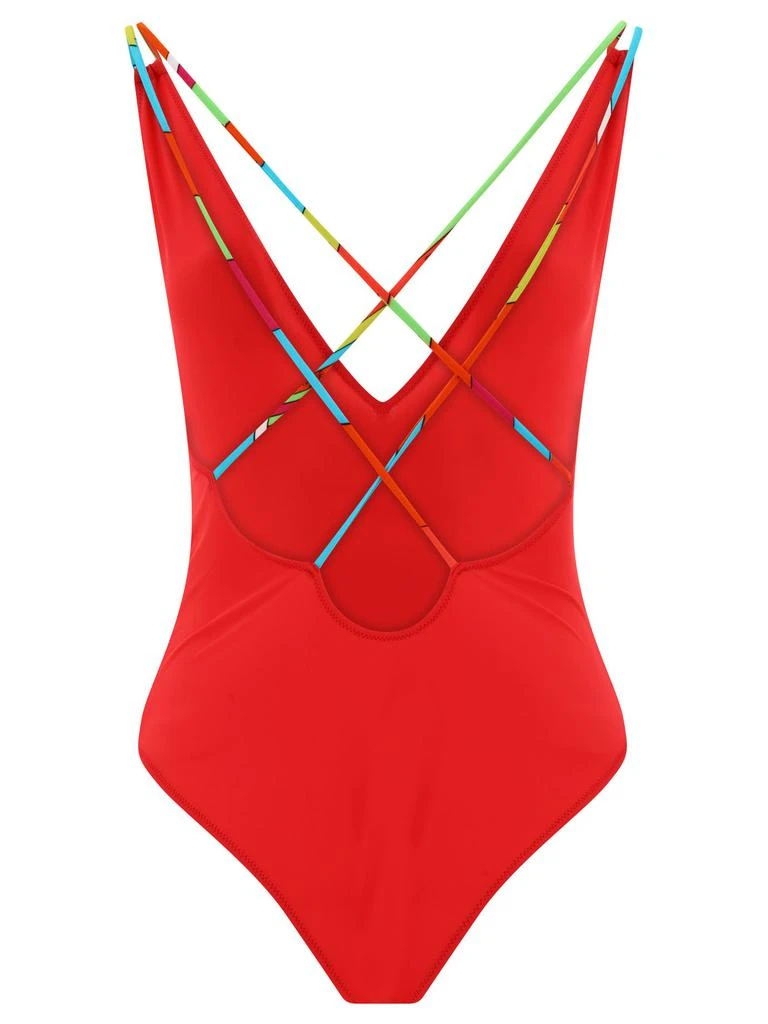 商品EMILIO PUCCI|Iride-Print Swimsuit Costumes Red,价格¥2072,第2张图片详细描述