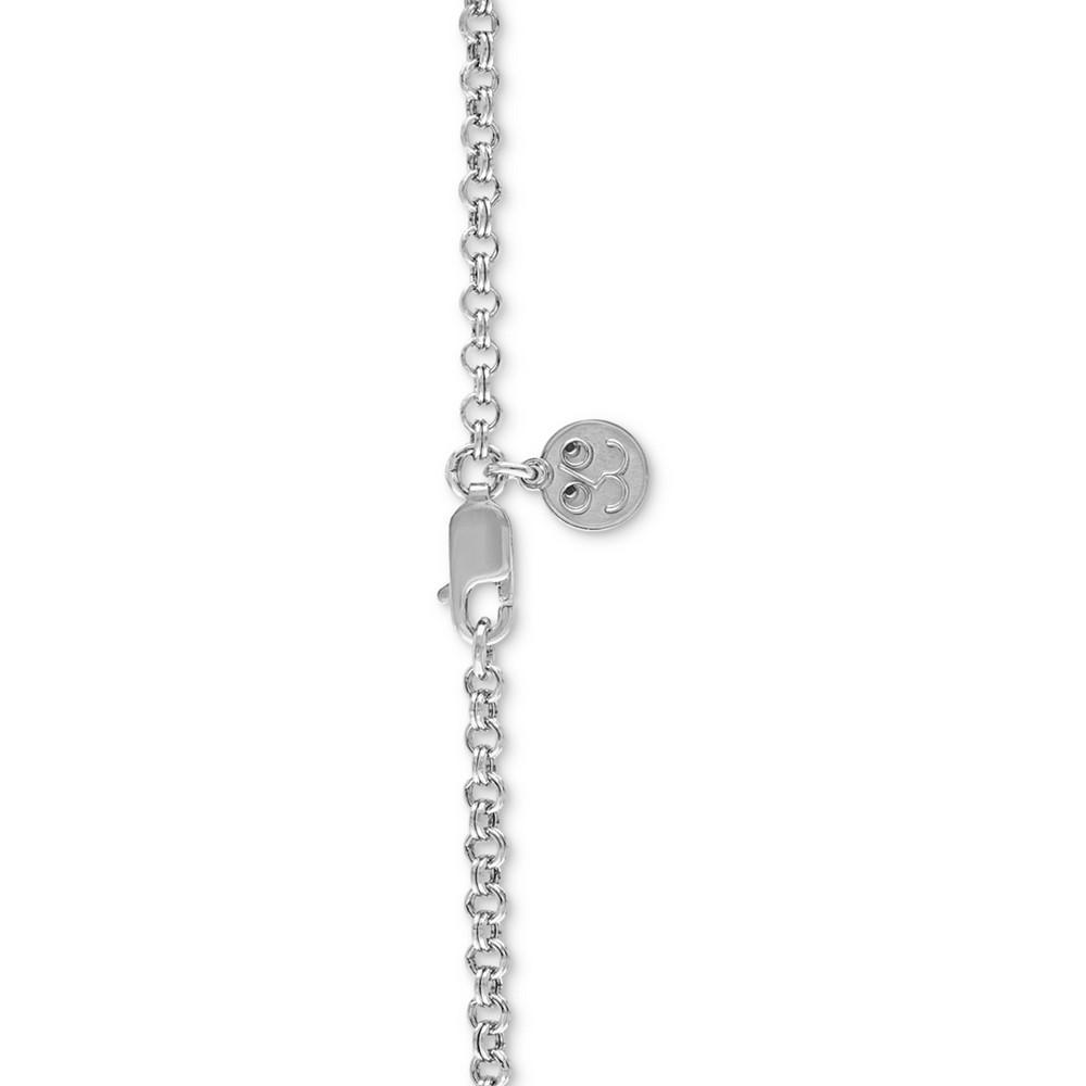 商品Esquire Men's Jewelry|Sapphire Cross 22" Pendant Necklace (5/8 ct. t.w.) in Sterling Silver, Created for Macy's,价格¥2716,第5张图片详细描述