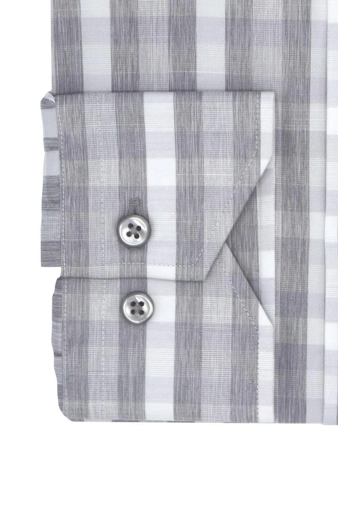 商品Lorenzo Uomo|Trim Fit Heathered Gingham Dress Shirt,价格¥378,第3张图片详细描述