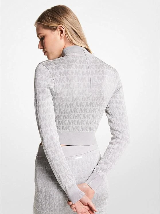 商品Michael Kors|Metallic Logo Jacquard Cropped Turtleneck Top,价格¥350,第2张图片详细描述