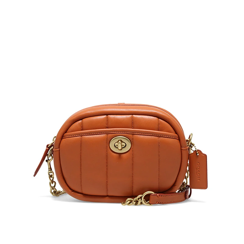 商品Coach|COACH 女士羊皮革单肩斜挎链条包C4814B4NL4,价格¥2851,第1张图片