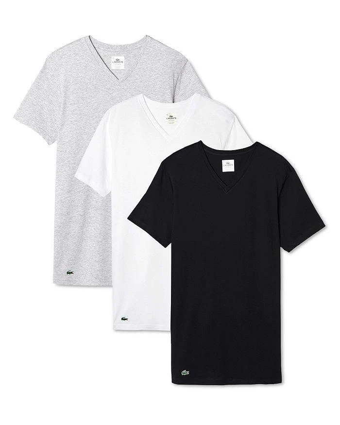 商品Lacoste|Cotton V-Neck Tee, Pack of Tee, Pack of 3,价格¥318,第1张图片