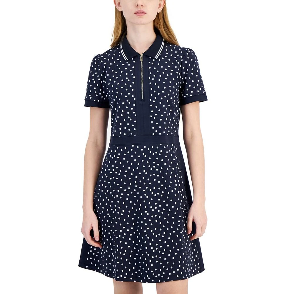 商品Tommy Hilfiger|Women's Dot-Print A-Line Dress,价格¥373,第4张图片详细描述