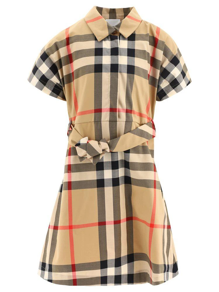 商品Burberry|Burberry Kids Checked Short-Sleeved Shirt Dress,价格¥2683,第1张图片