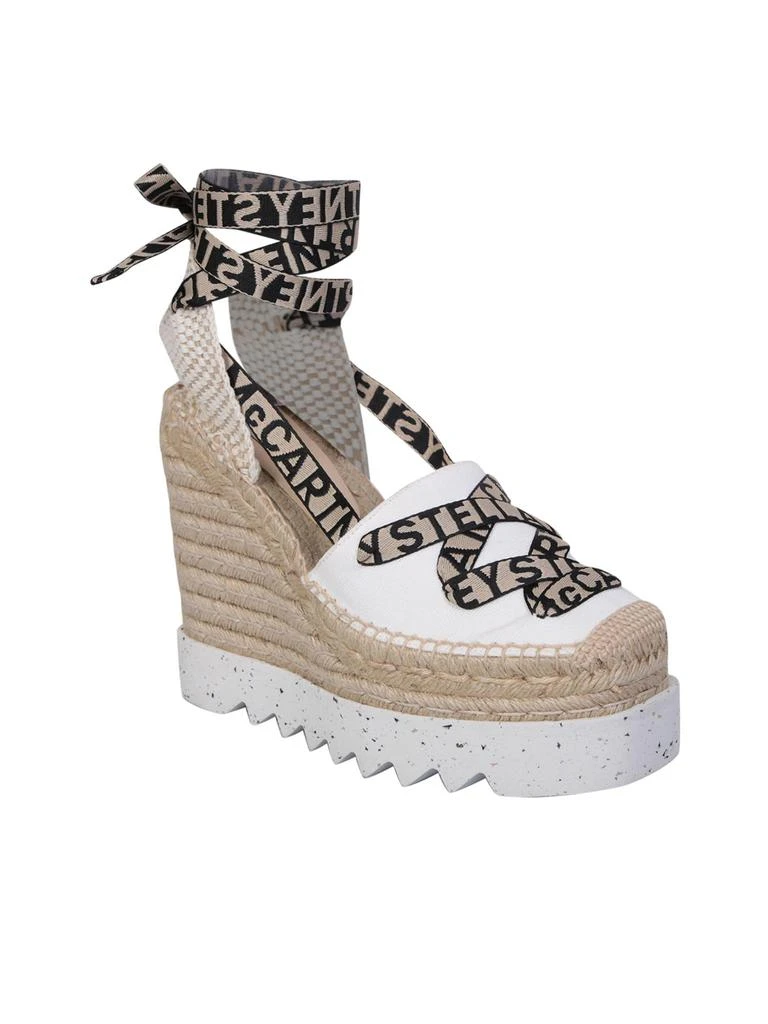 商品Stella McCartney|Stella McCartney Ivory Gaia Canvas Espadrilles - Women,价格¥4992,第2张图片详细描述