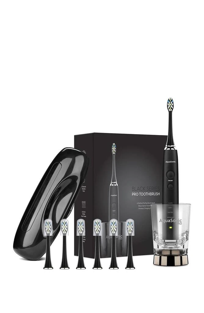 Black Series+ - Ultra Whitening 40,000 VPM Rechargeable Electric Toothbrush - ADA Accepted - Wireless Charging Glass - 6 Proflex Brush Heads & Travel Case – 4 Modes & Smart Timer -Sonic 商品
