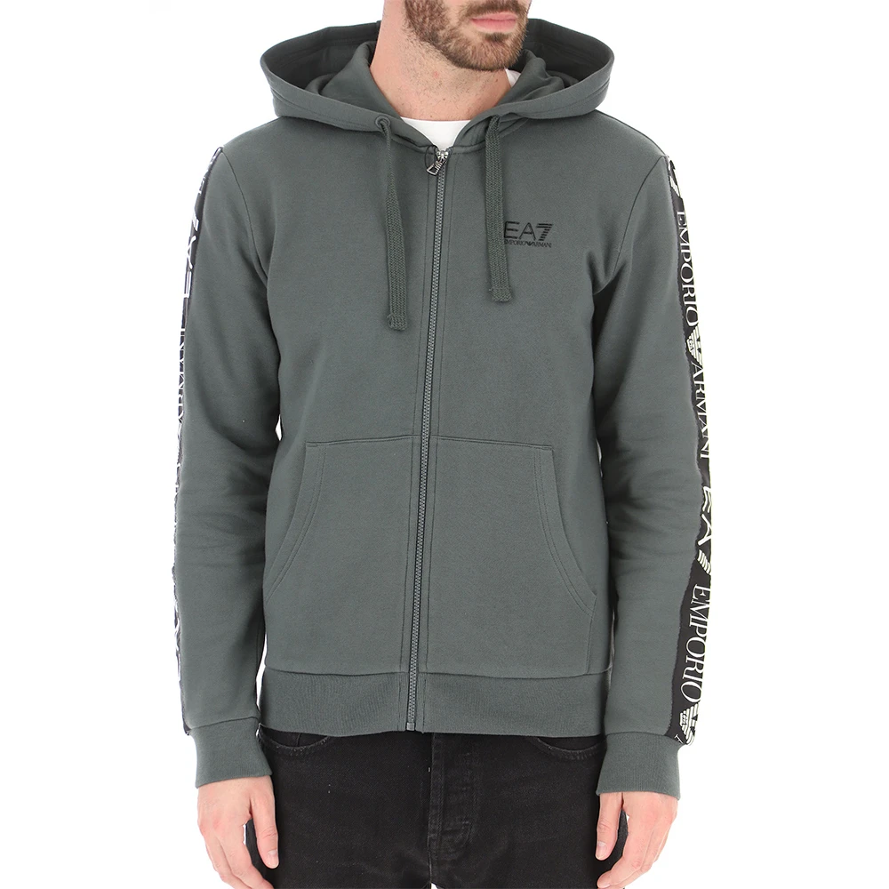 EMPORIO ARMANI 男士军绿色拉链连帽衫 6HPM12-PJ07Z-1984 商品