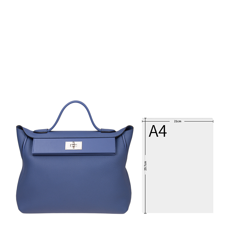 Hermès 爱马仕 女士蓝色手提包 242435CMAATG商品第2张图片规格展示