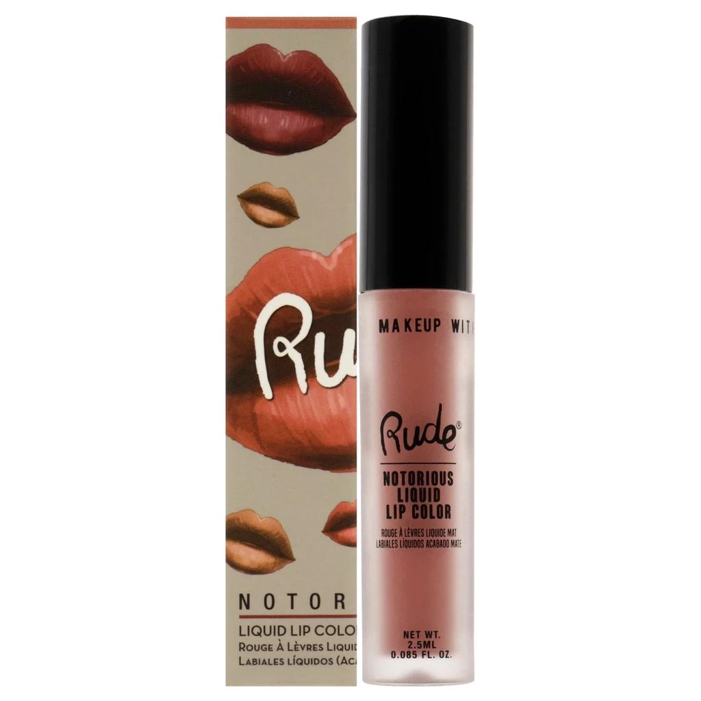 Rude Cosmetics Notorious Rich Long Liquid Lip Color - Below the Belt by Rude Cosmetics for Women - 0.1 oz Lip Color 4