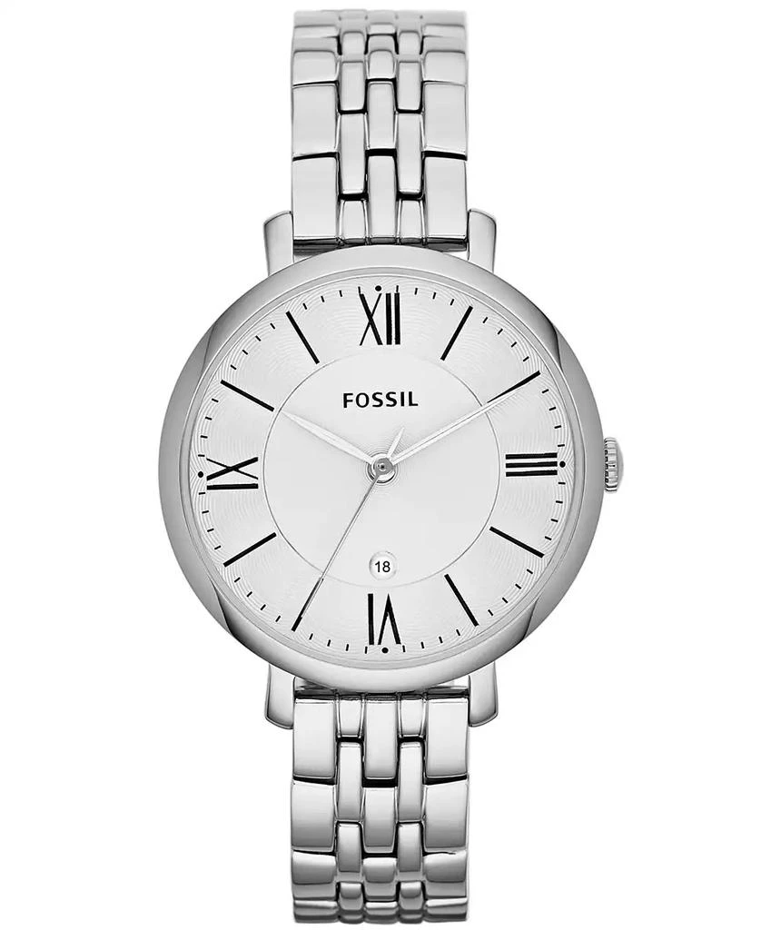 商品Fossil|Women's Jacqueline Stainless Steel Bracelet Watch 36mm ES3433,价格¥1157,第1张图片