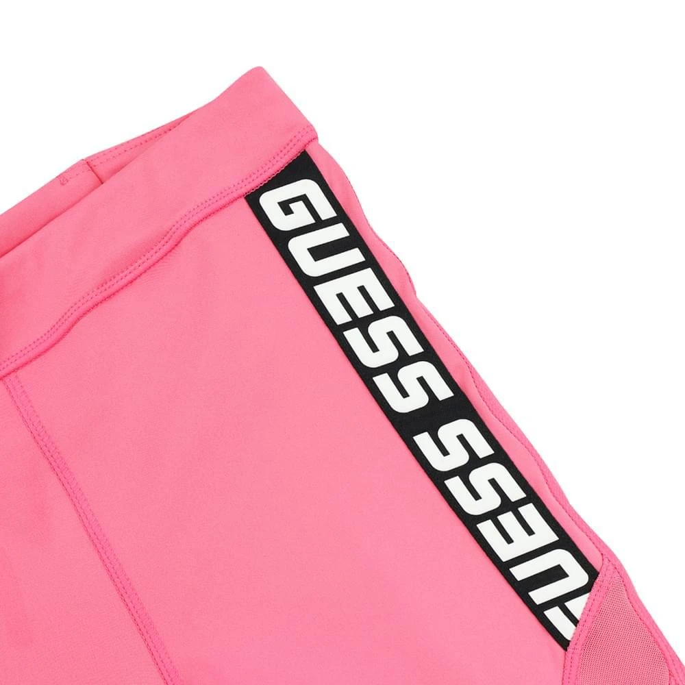 商品GUESS|Coral Pink Mesh Detail Logo Tape Leggings,价格¥101,第3张图片详细描述