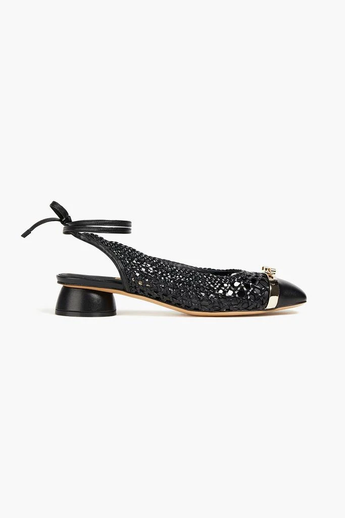 商品Salvatore Ferragamo|Athena bow-embellished woven leather ballet flats,价格¥3089,第1张图片