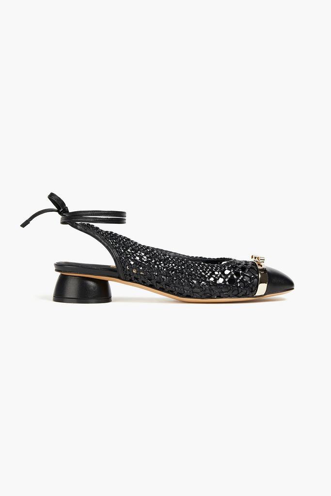 商品Salvatore Ferragamo|Athena bow-embellished woven leather ballet flats,价格¥3037,第1张图片