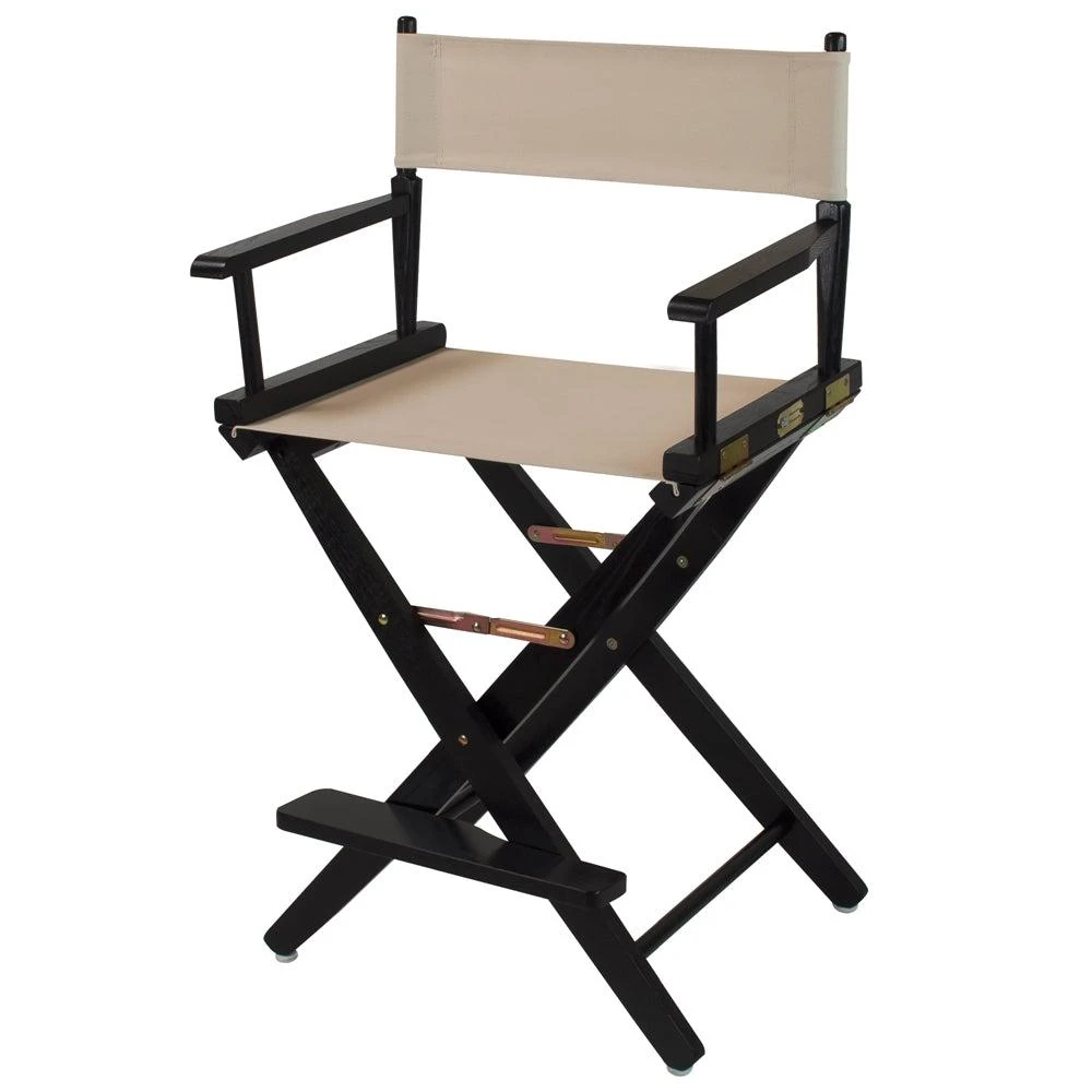 商品American Trails|Extra-Wide Premium 24"  Directors Chair Black Frame W/Natural Color Cover,价格¥1071,第4张图片详细描述
