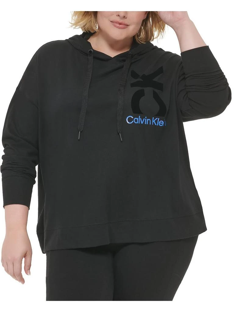 商品Calvin Klein|Plus Womens Athletic Pullover Hoodie,价格¥201,第1张图片