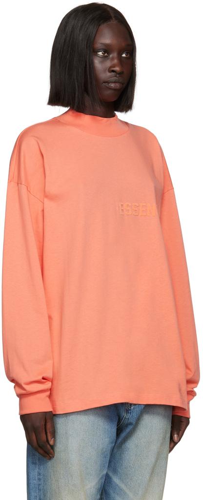 Pink Cotton Long Sleeve T-Shirt商品第2张图片规格展示