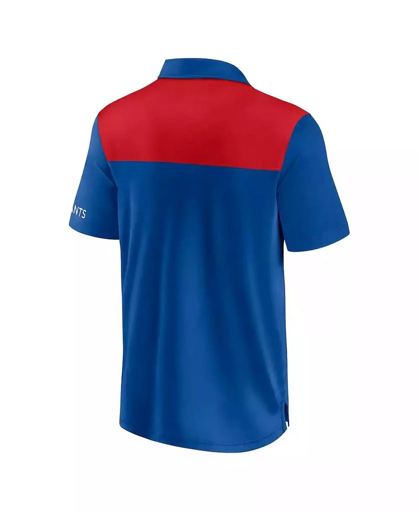 商品Fanatics|Men's Royal/Red New York Giants Color Block Polo Shirt,价格¥336,第3张图片详细描述