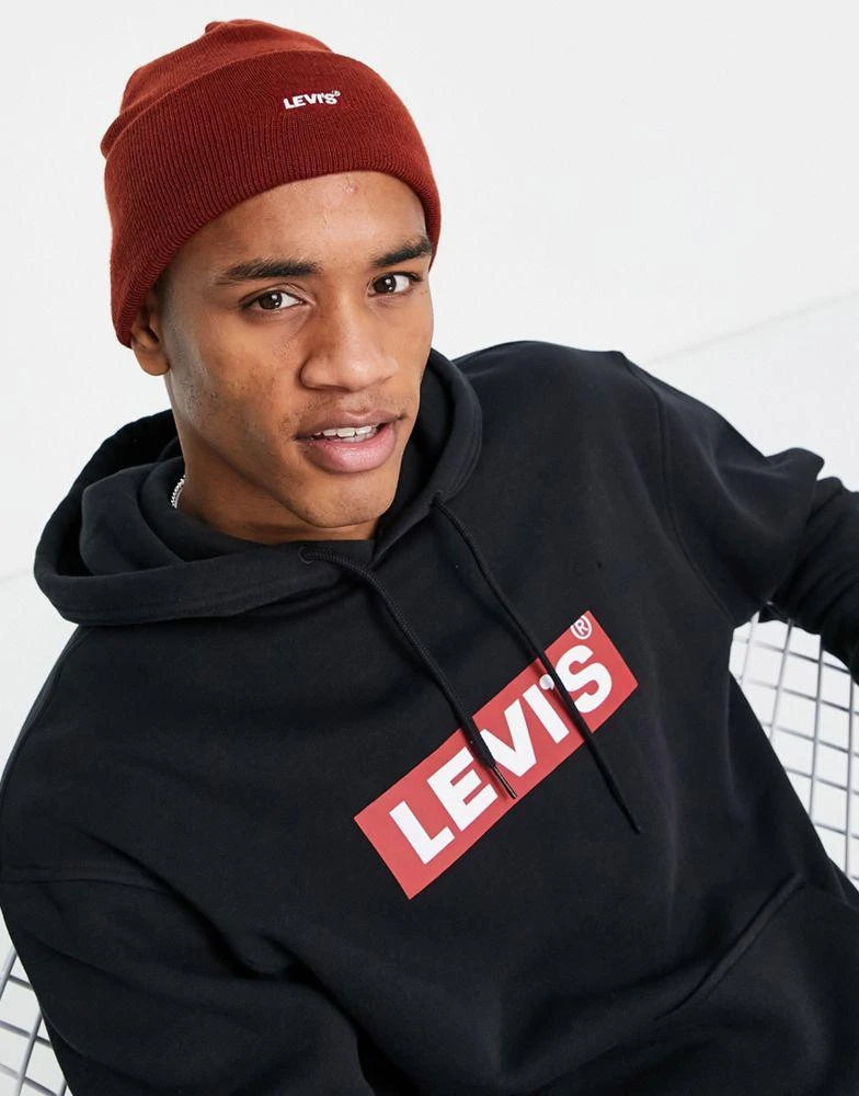 商品Levi's|Levi's beanie in red with box tab logo,价格¥87,第1张图片