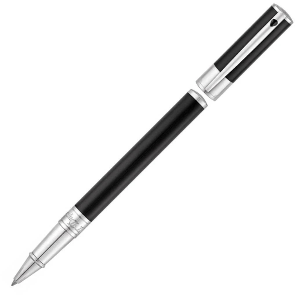 商品S.T. Dupont|S.T. Dupont Rollerball Pen - D-Initial Black Lacquer and Polished Chrome | DP262200,价格¥1118,第1张图片