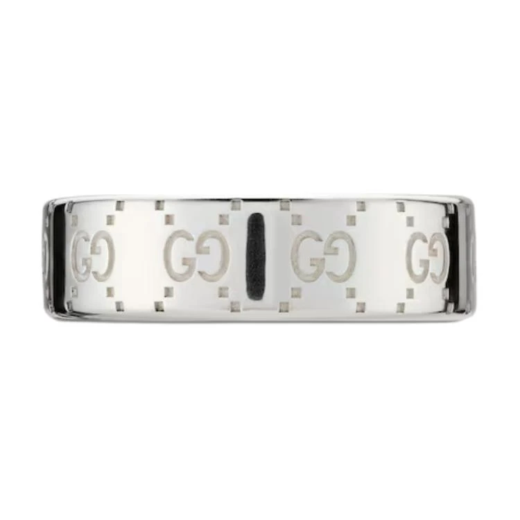商品[国内直发] Gucci|古驰 品牌标识 925银 戒指 男女同款情侣款 银色,价格¥3921,第3张图片详细描述