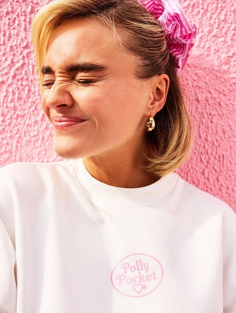商品Skinnydip London|Polly Pocket x Skinnydip Poster Sweatshirt In Ecru,价格¥398,第4张图片详细描述