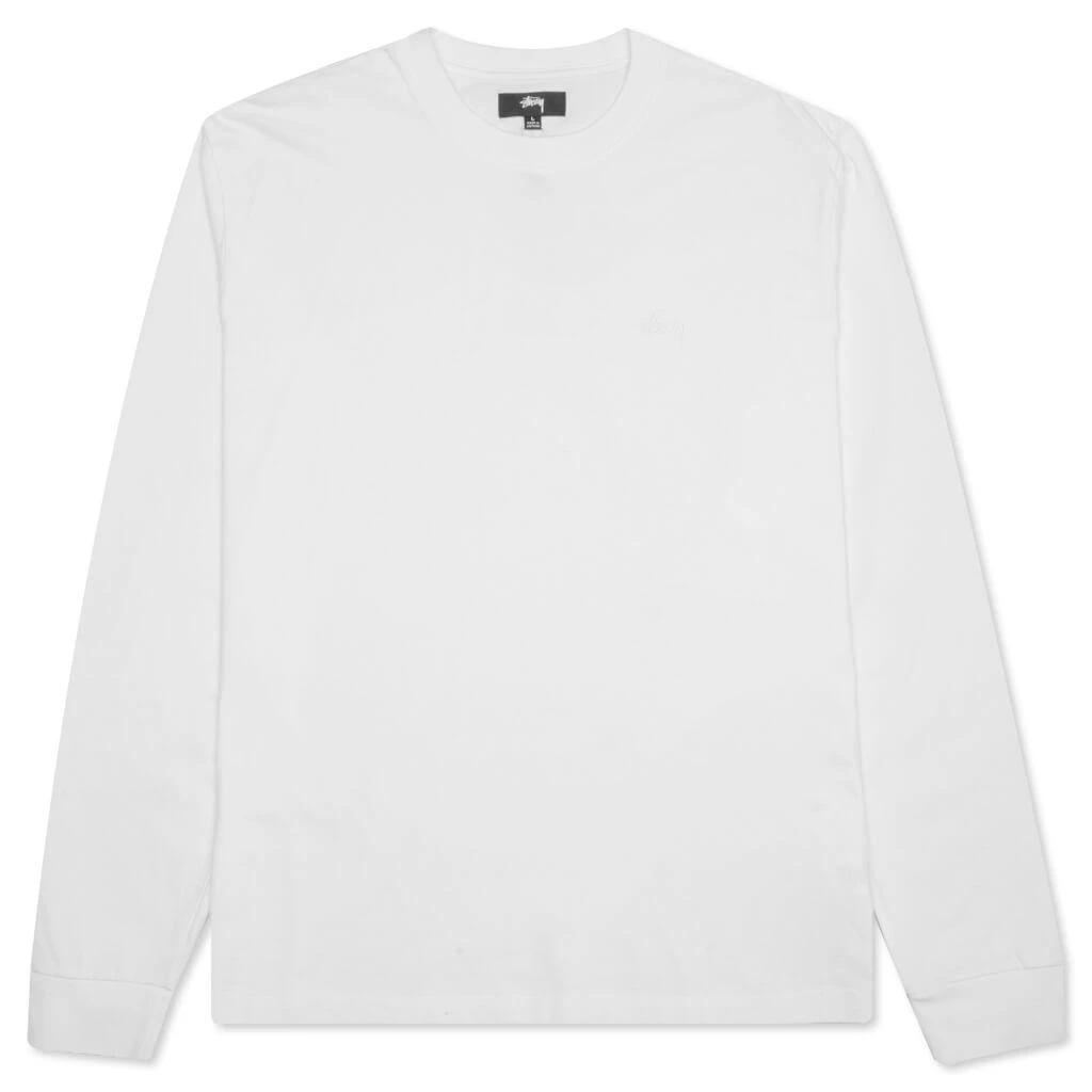 商品STUSSY|Stussy Stock Logo L/S Crew - White,价格¥494,第1张图片