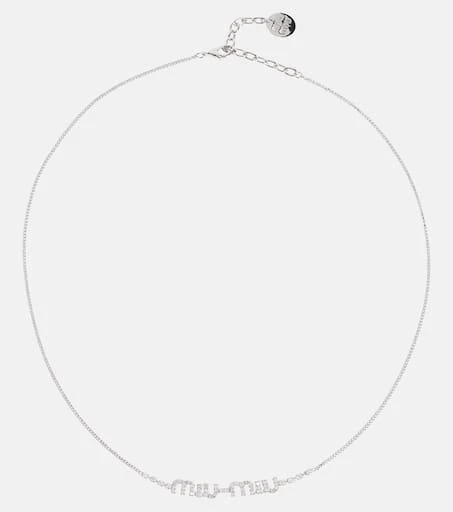商品Miu Miu|Logo水晶缀饰项链,价格¥5795,第1张图片