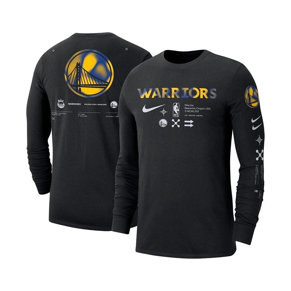 商品NIKE|Men's Black Golden State Warriors Essential Air Traffic Control Long Sleeve T-shirt,价格¥232,第1张图片