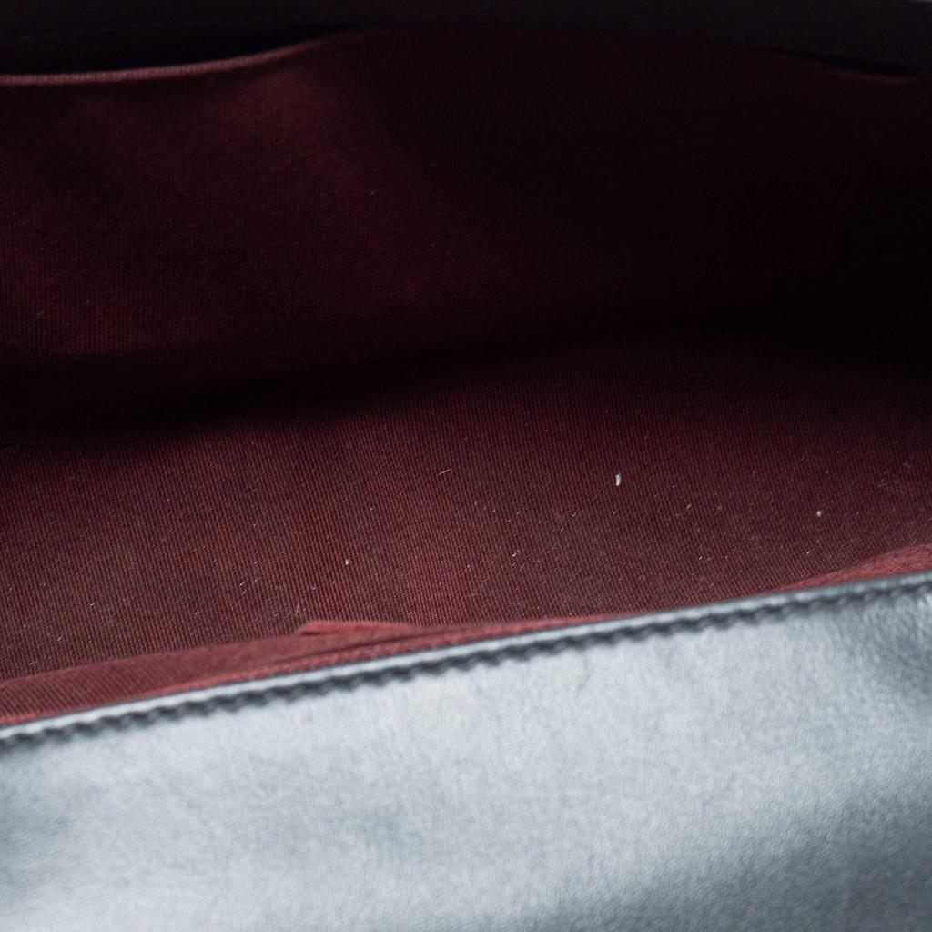 Chanel Dark Grey Chevron Leather Large Boy Shoulder Bag商品第9张图片规格展示